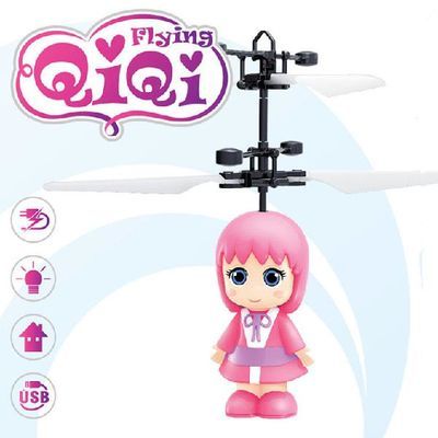 跨境新品小飞仙感应悬浮飞行器淇淇女孩公主耐摔充电飞机模型玩具