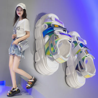 夏新款厚底松糕鞋女