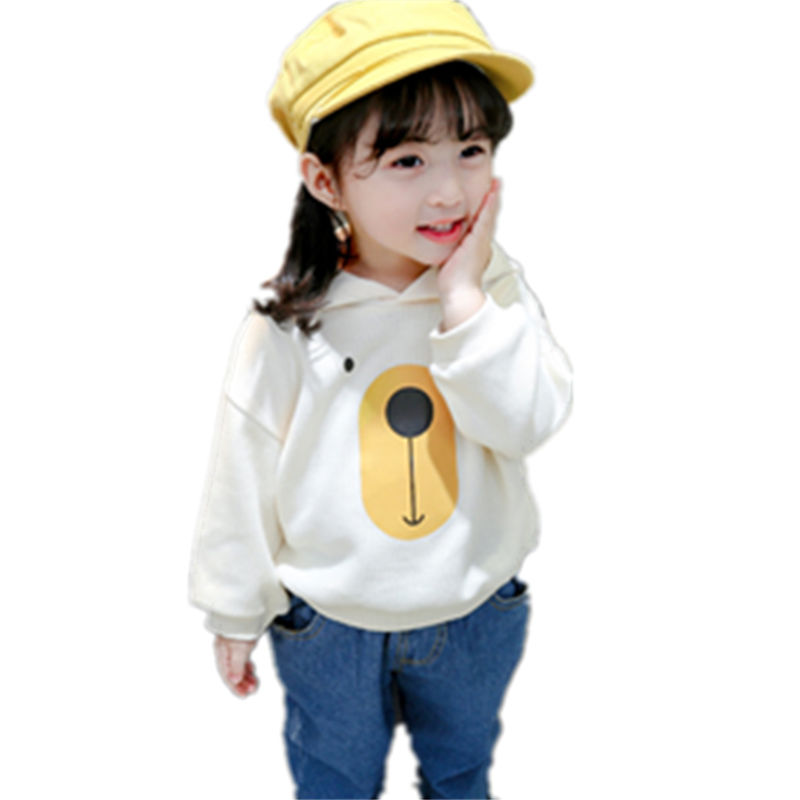 Girls and boys spring and autumn clothes 2020 new kids cute bear Hooded Sweater Baby Sweater trend