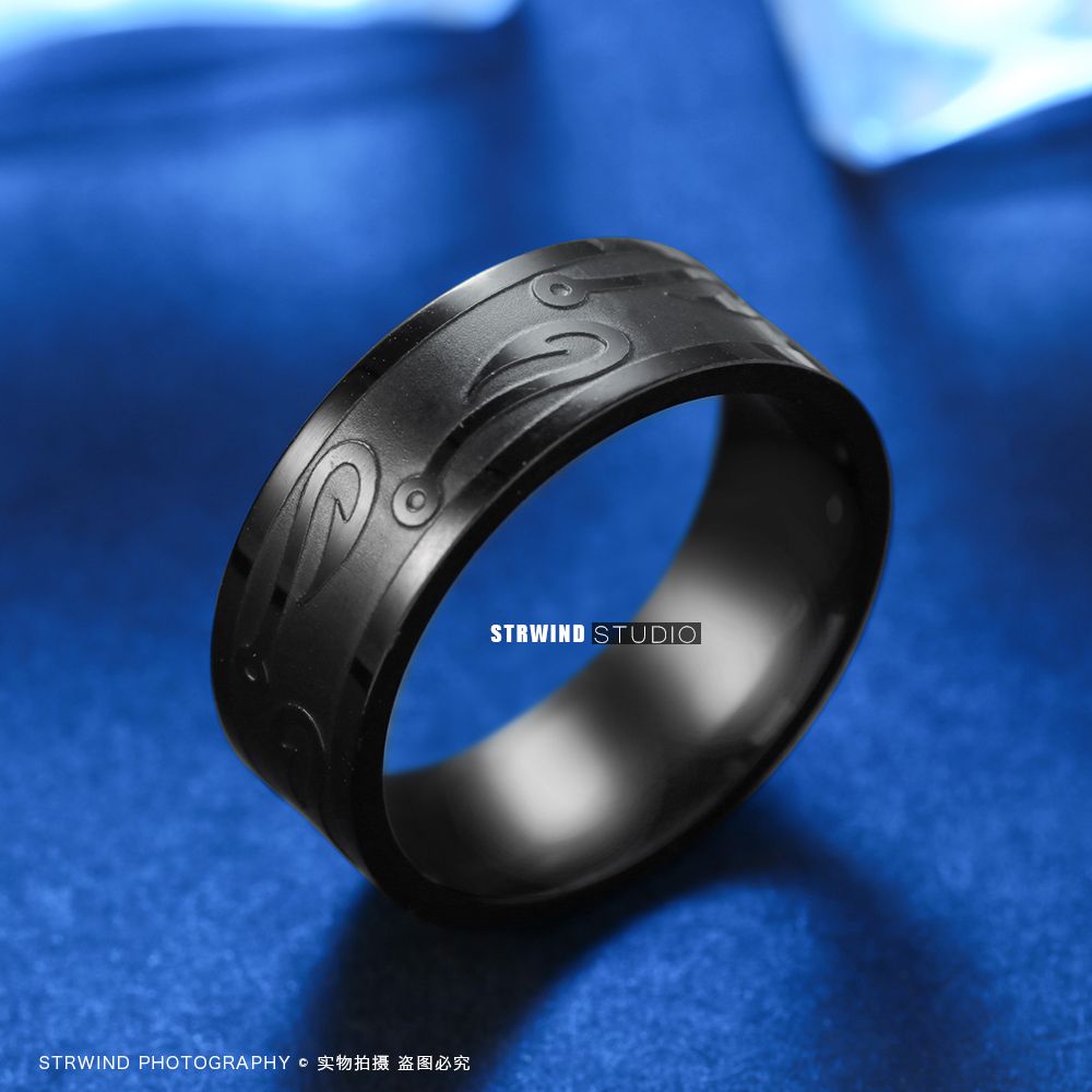 Domineering Chinese Dragon Ring male titanium steel Korean student ring social single personality ring