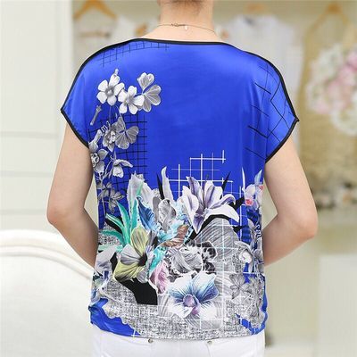 妈妈夏装真丝套装