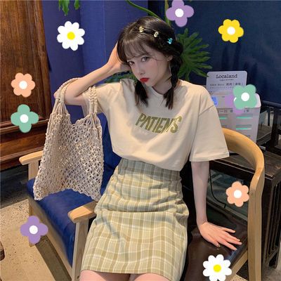 格子套装女夏夏装
