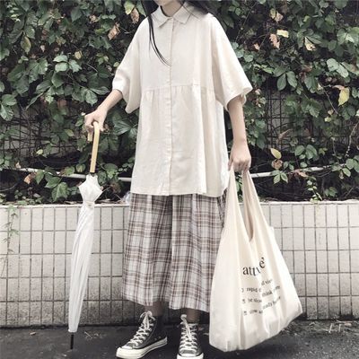 格子套装女夏夏装