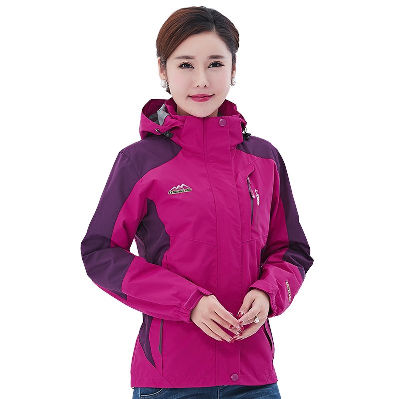 Jacket women's outdoor spring and autumn single-layer thin section middle-aged and elderly windproof jacket men and women large size waterproof mountaineering suit
