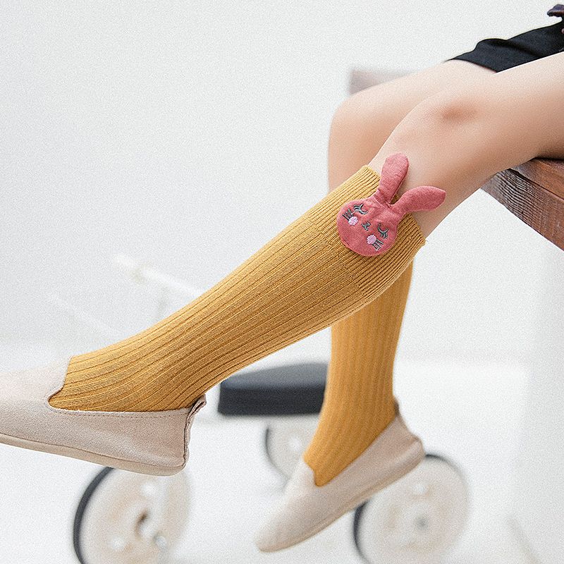 3双 儿童袜子夏季薄款女童玻璃丝袜韩国潮袜儿童长筒袜中筒过膝袜