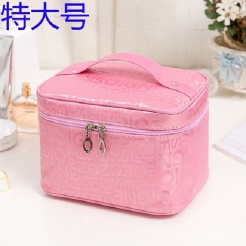 Extra large letter Cosmetic Bag Handbag square bag large capacity storage bag wash bag cosmetic bag with mirror