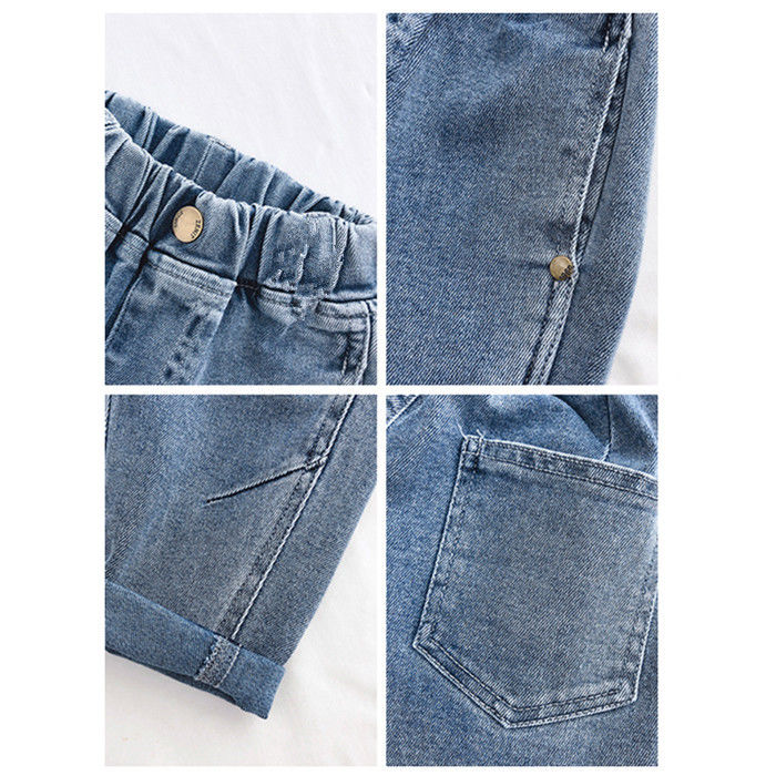 Boys' jeans spring and autumn straddle pants