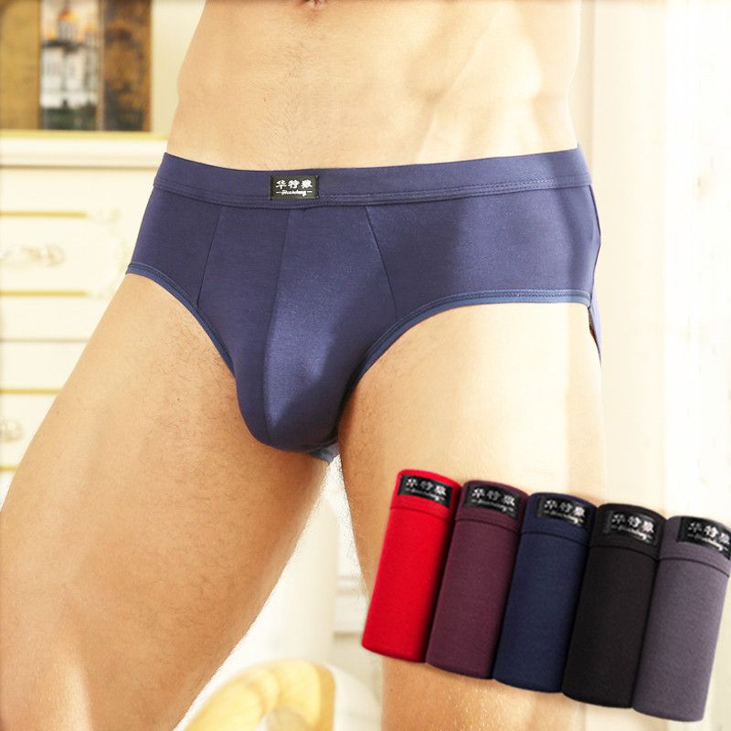 [3-4 pack] men's underwear modal men's briefs youth breathable boys' underwear middle waist pants Top Large