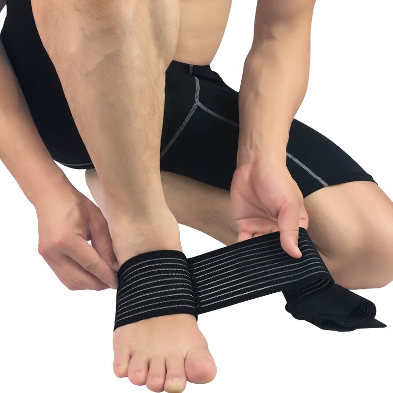 篮球运动护踝男加压缠绕绷带护脚腕女士防护扭伤弹力护腕绑带薄款