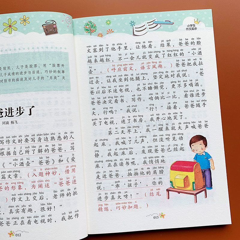 小学生作文起步书1 2 3年级看图说话写话入门训练注音同步作文选 虎窝拼