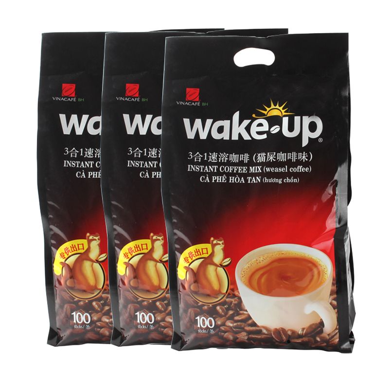 【上新】进口越南威拿咖啡三合一速溶貂鼠咖啡100小包*17g猫屎咖啡粉1700g