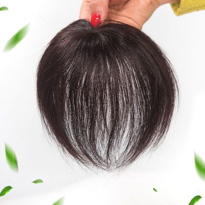 假发片卷发真发无痕头顶补发片女遮白发轻薄自然刘海补发块 焦作