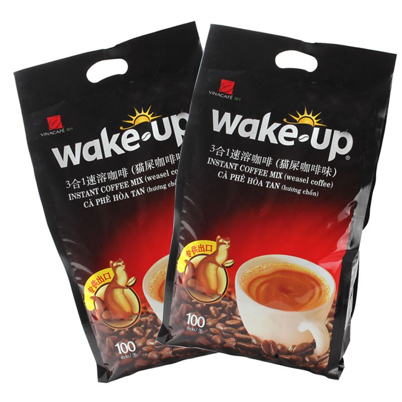 【上新】进口越南威拿咖啡三合一速溶貂鼠咖啡100小包*17g猫屎咖啡粉1700g