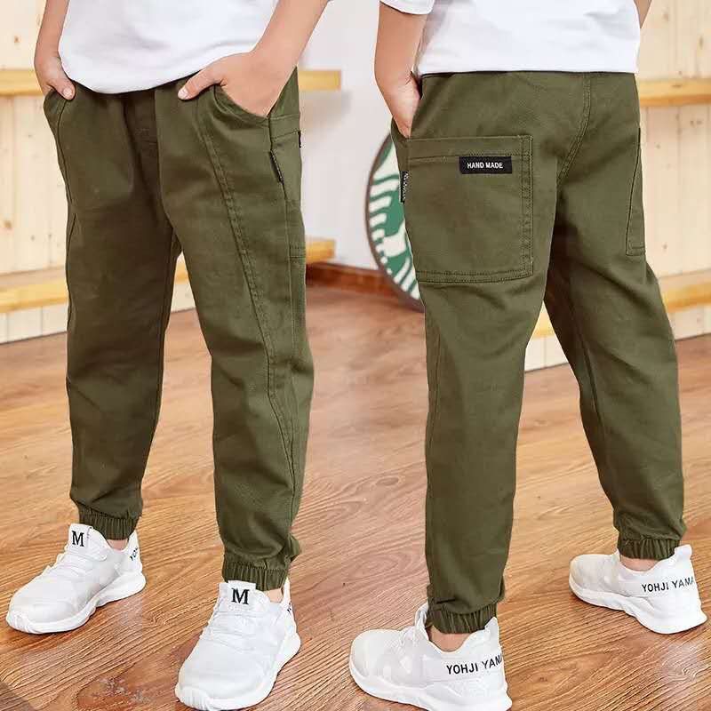 Boys' casual pants spring and autumn fashion Korean slim pants children's middle children's big children's pants children's wear