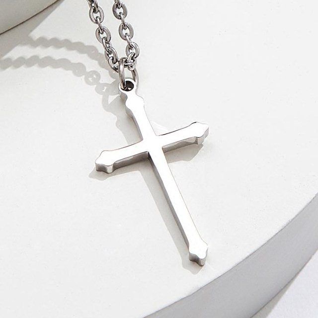 信仰 不褪色钛钢十字架男士项链忏悔挂件吊坠女生配饰情侣小饰品