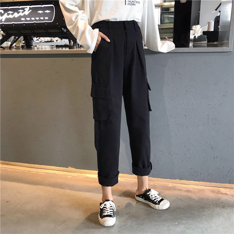Loose overalls women's new Korean students' Slim casual pants in spring and summer 2020