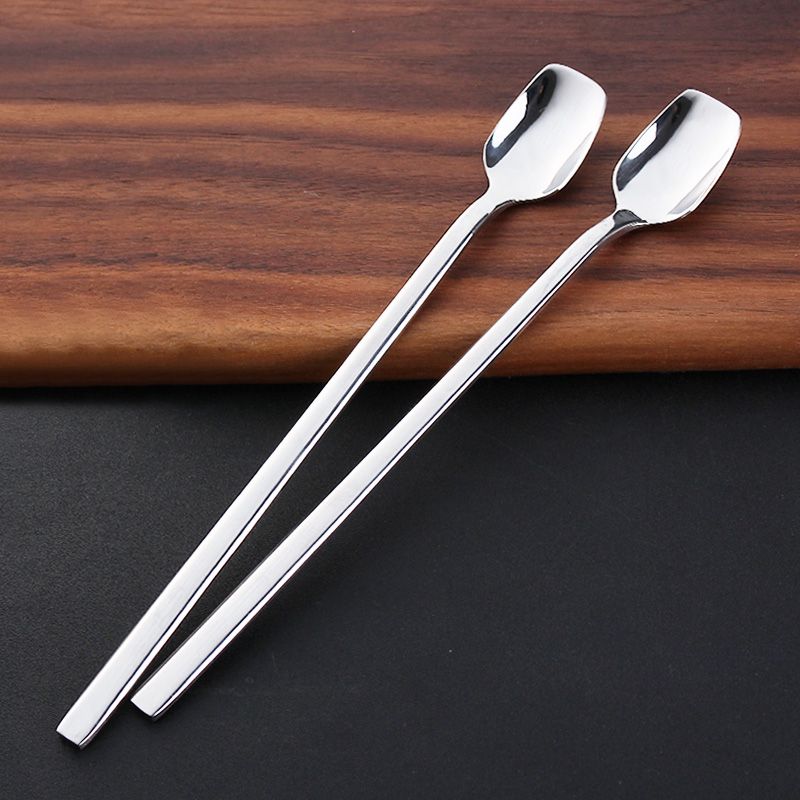 Long handle spoon mixing spoon coffee spoon Japanese stainless steel extended mixing rod coffee spoon honey long handle long spoon