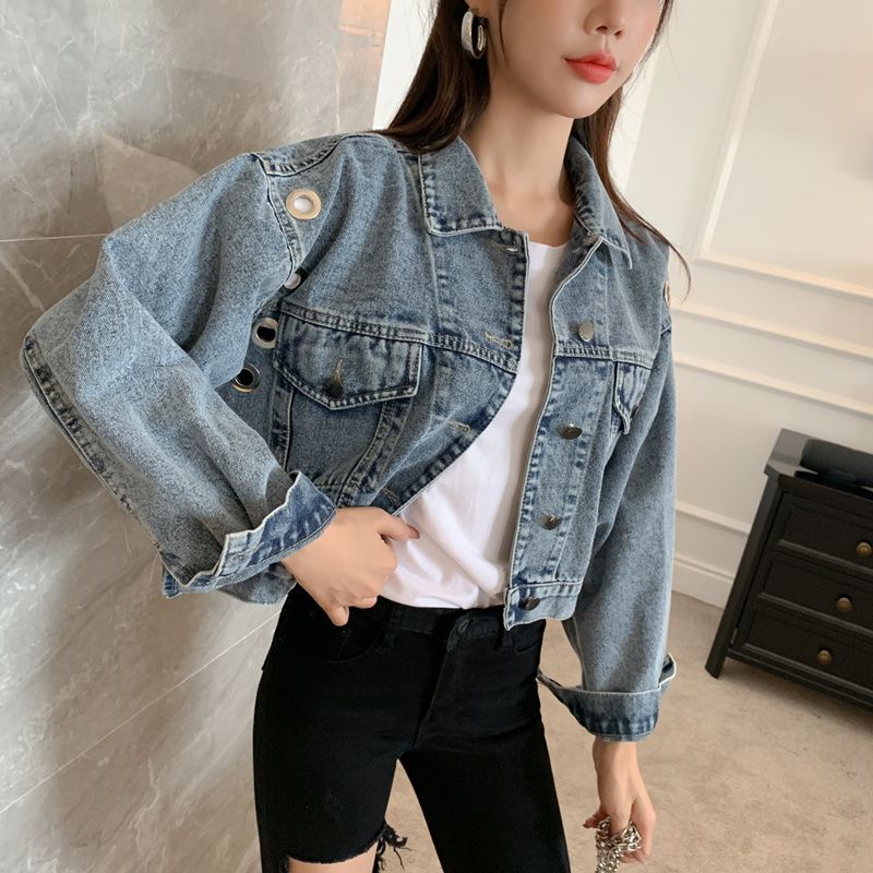 春秋装2022新款大码胖mm牛仔外套短款学生春季女韩版早秋夹克上衣