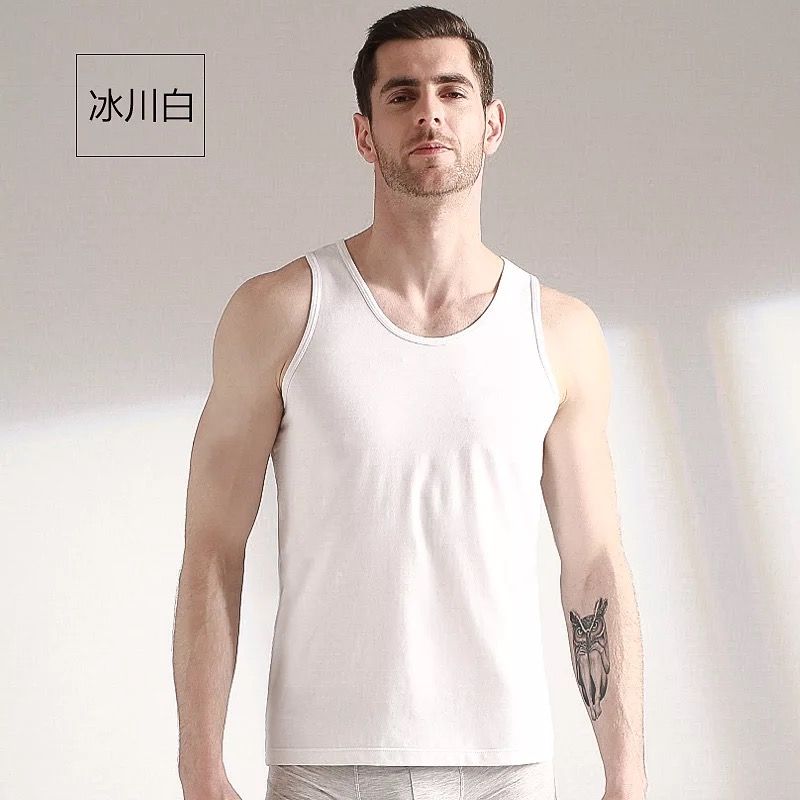 100% cotton vest men's Vest modal vest elastic tight breathable I-shaped sports sling