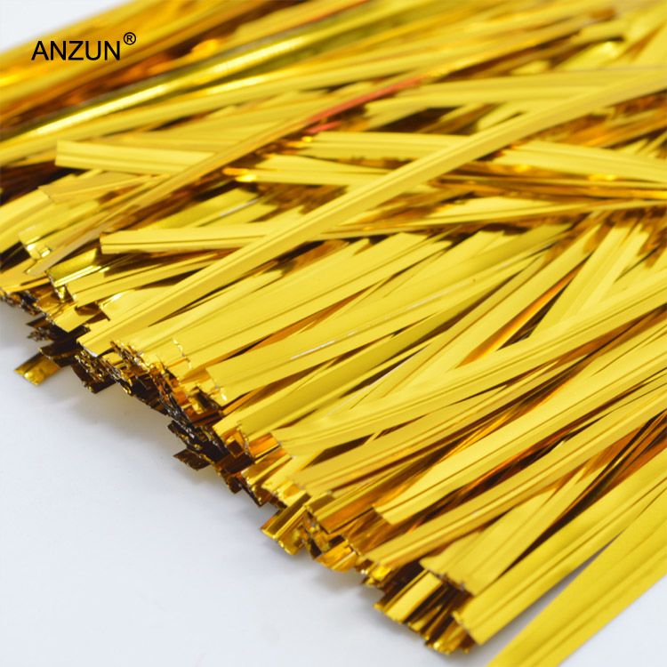 800根包金色扎丝烘焙金丝扎条礼品袋扎口烘焙绑丝扎线花艺扎带