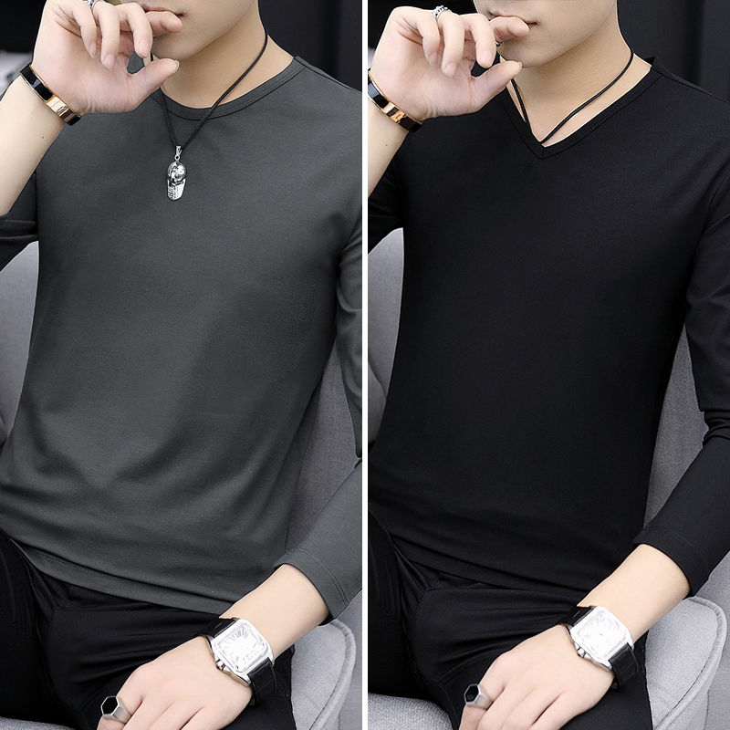 

Autumn Men's Round T-shirt Top T-shirt Autumn Shirt