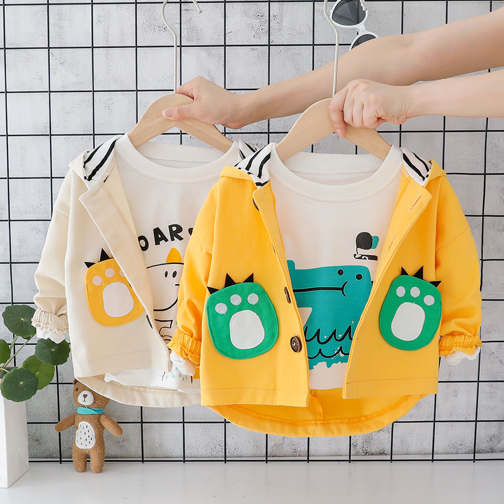 Baby's spring and autumn coat boy's windbreaker jacket girl's top foreign style 0 baby's clothes 1-3 years old trend