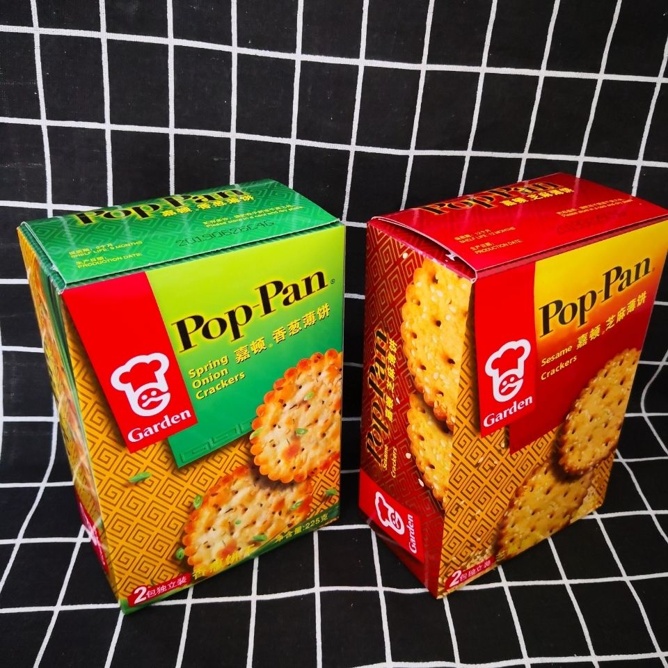 抖音热卖嘉顿香葱芝麻薄饼225g*2盒薄脆饼干早餐下午茶伴侣办公休