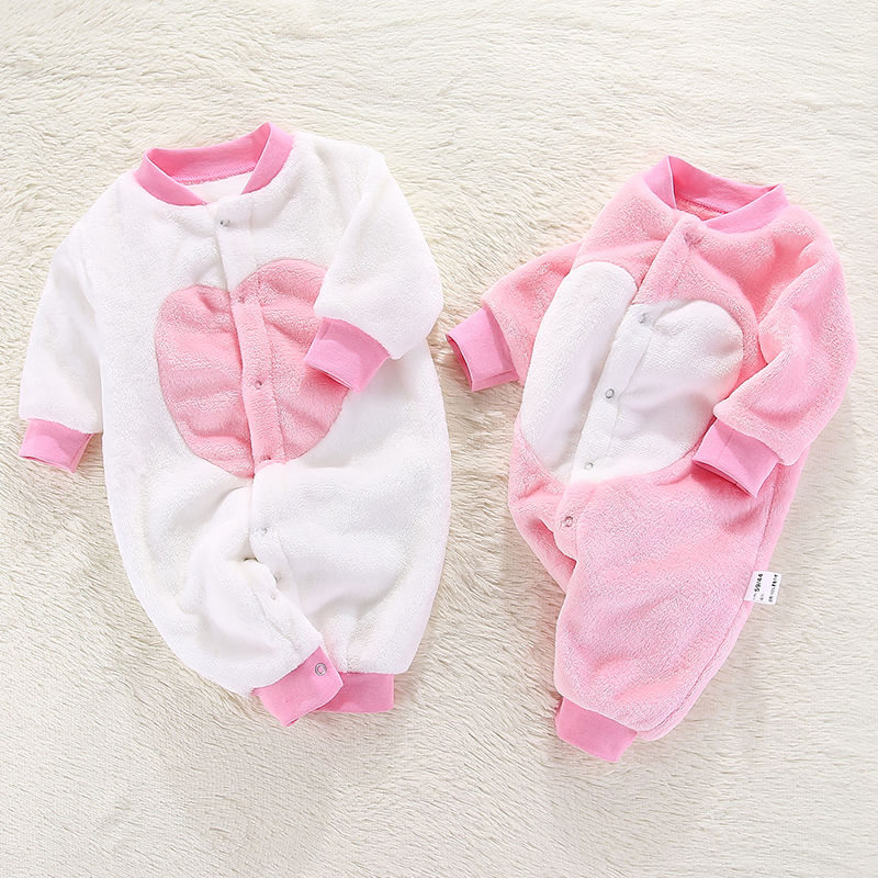 Baby baby spring and autumn thin one piece pajamas for men and women 0-1 year old children going out to wear newborn clothes