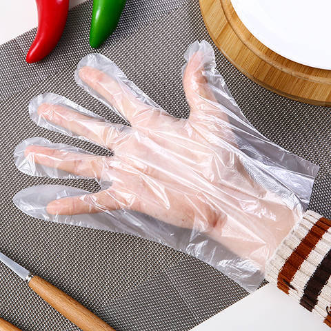 [special price] thickened disposable gloves food catering barbecue lobster baking thickened PE plastic film gloves