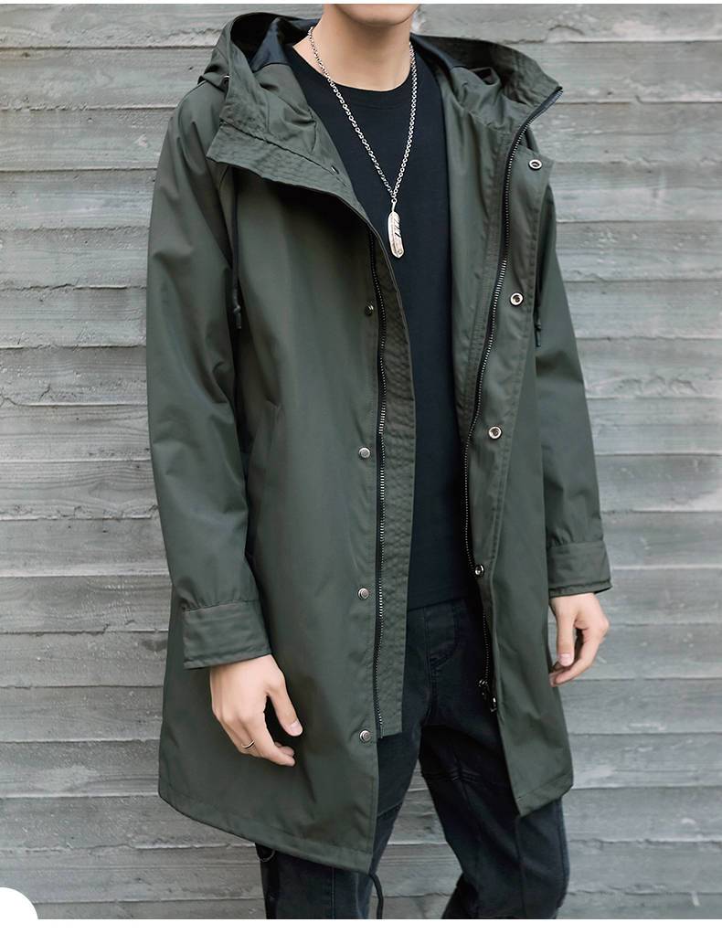 【48小时内发货】【风衣男中长款】潮流英伦风春秋薄款男士长款风衣