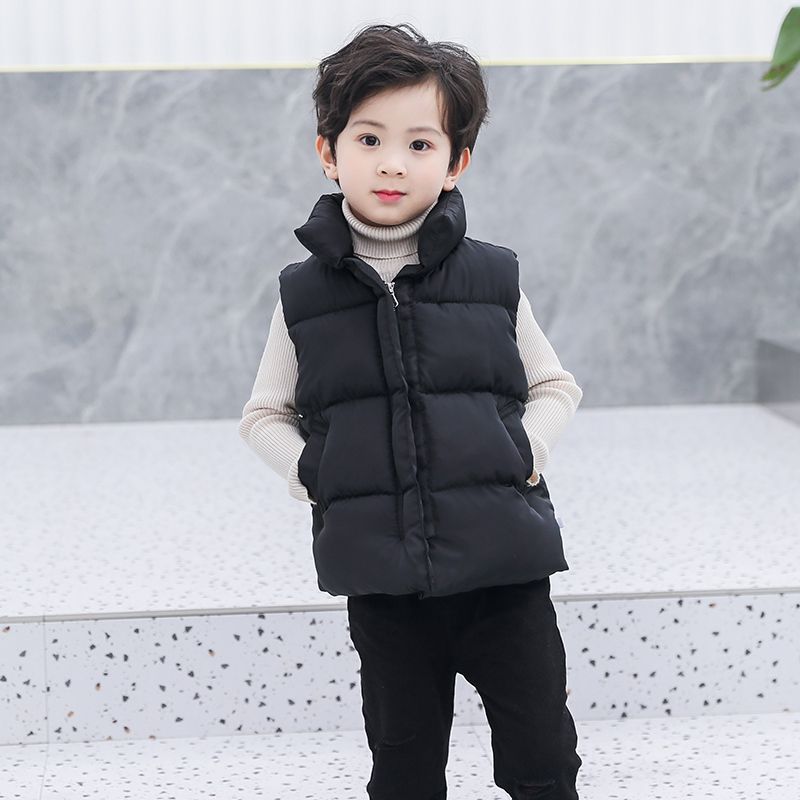 Children's down and down cotton vest for boys and girls in autumn and winter