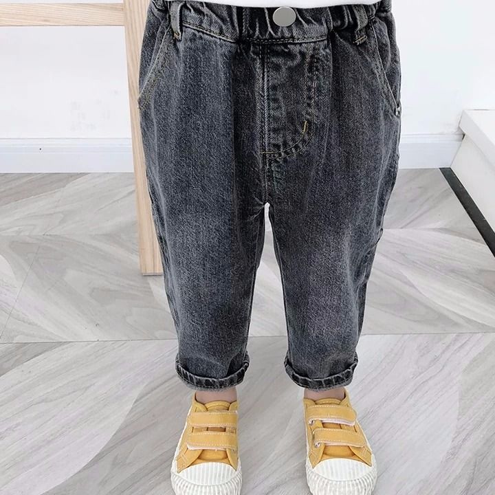 Boys' Plush jeans fall / winter 2020 new baby's versatile foreign style long pants children's casual pants