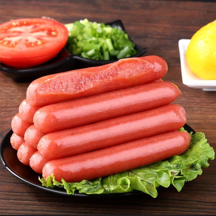 热狗肠50根3.8斤台湾风味烤香肠手抓饼台式脆皮烧烤肠火腿肠批发