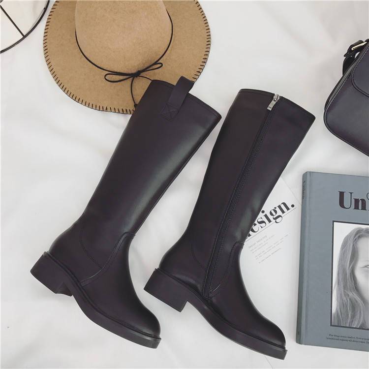 Brand Martin boots women's autumn winter 2020 new flat bottomed boots with increased middle boots, thick heel Knight boots and high boots
