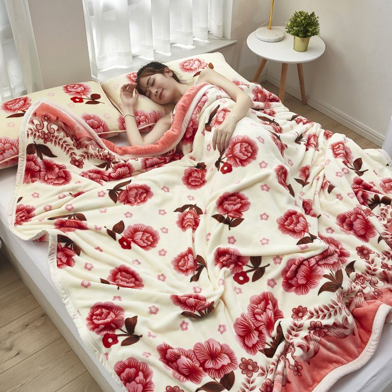 Winter thickened Blanket Quilt coral flannel blanket single double thick blanket student dormitory small blanket