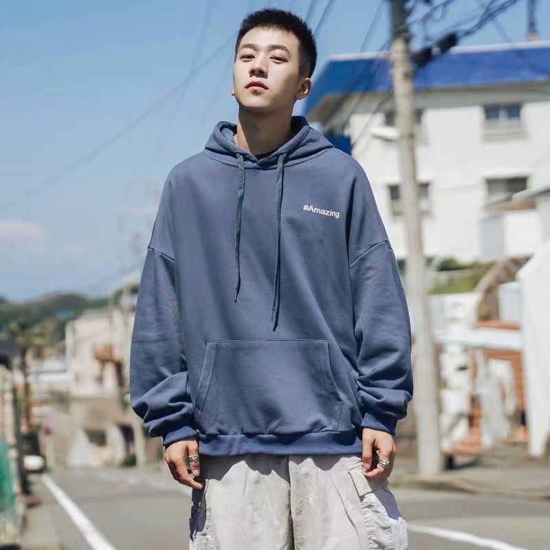 Hooded sweater men's versatile autumn loose boy Korean fashion student couple ins Hong Kong Style coat