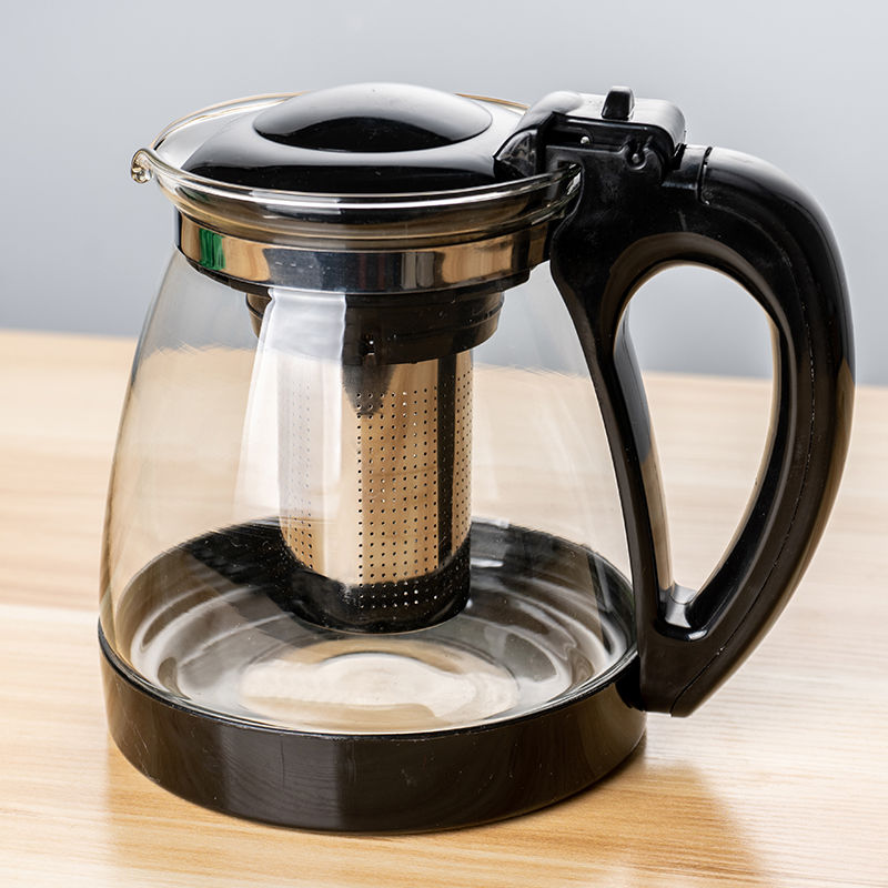 1000 / 2000ml teapot glass high temperature resistant teapot single pot large capacity tea set flower tea pot water pot set