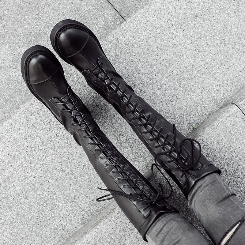 Net red thin boots elastic boots autumn new style boots women's high boots women's boots knee high boots Martin boots