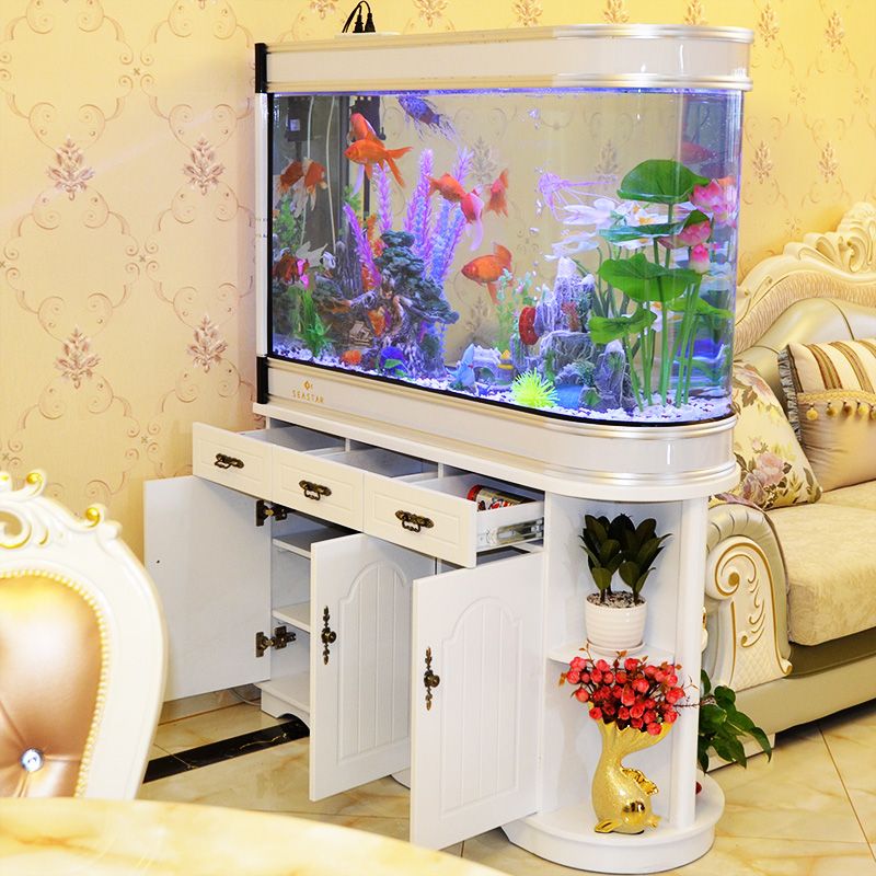 2米1.5屏风鞋柜玻璃生态大型客厅水族箱【3月27日发完】