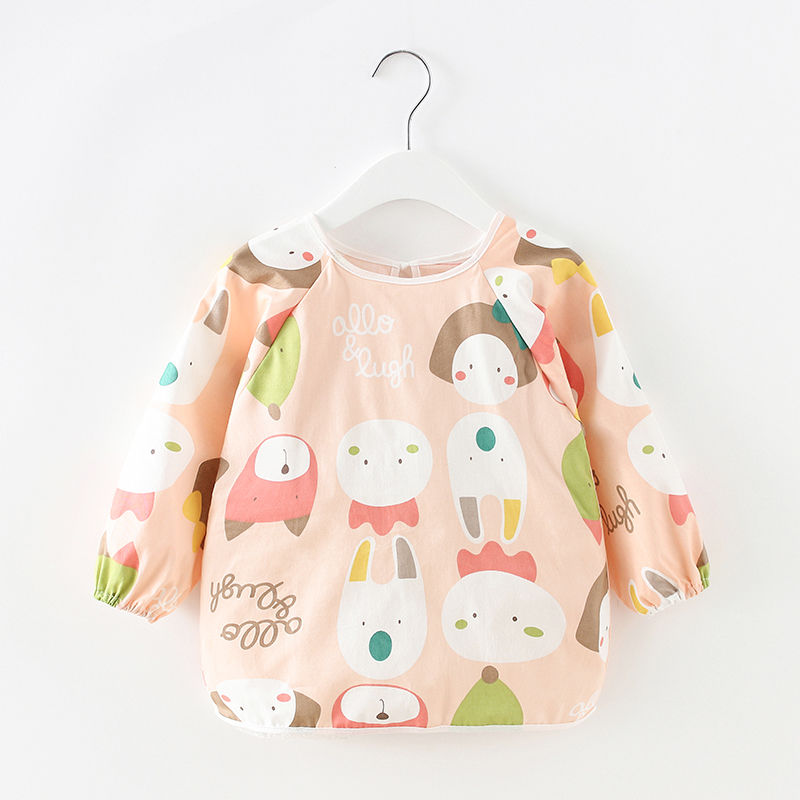 Baby's eating cover clothes children's waterproof and dirt proof apron autumn and winter reverse dressing painting protective clothing baby's long sleeve Bib