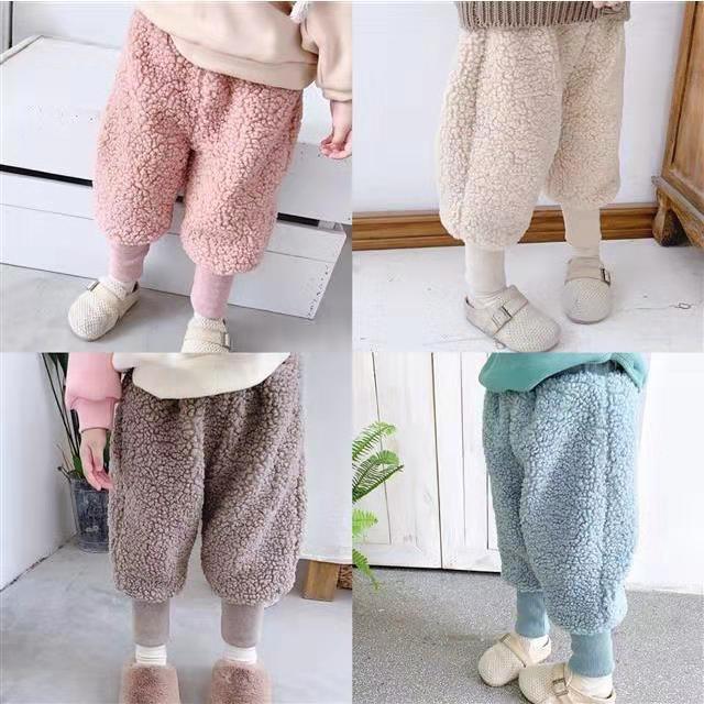Boys' and girls' new pants 2020 children's winter baby radish pants thickened winter cotton pants children's Plush pants