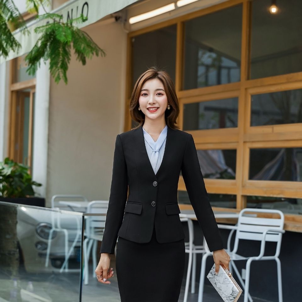 西装套装女职业装女装秋冬西服外套女士大码工作服面试正装女套装