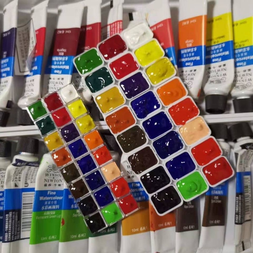 马利温莎牛顿歌文分装自制水彩颜料初学入门水彩套装24色0.5ml1ml