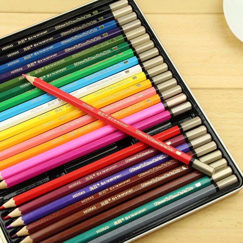 彩色套装幼儿园绘画画笔盒装真彩铅笔