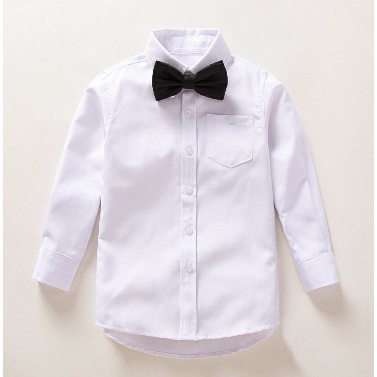 【免烫】儿童白衬衫长袖表演服中小学生校服女男童衬衣长袖衬衫
