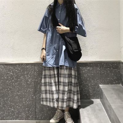 格子套装女夏夏装