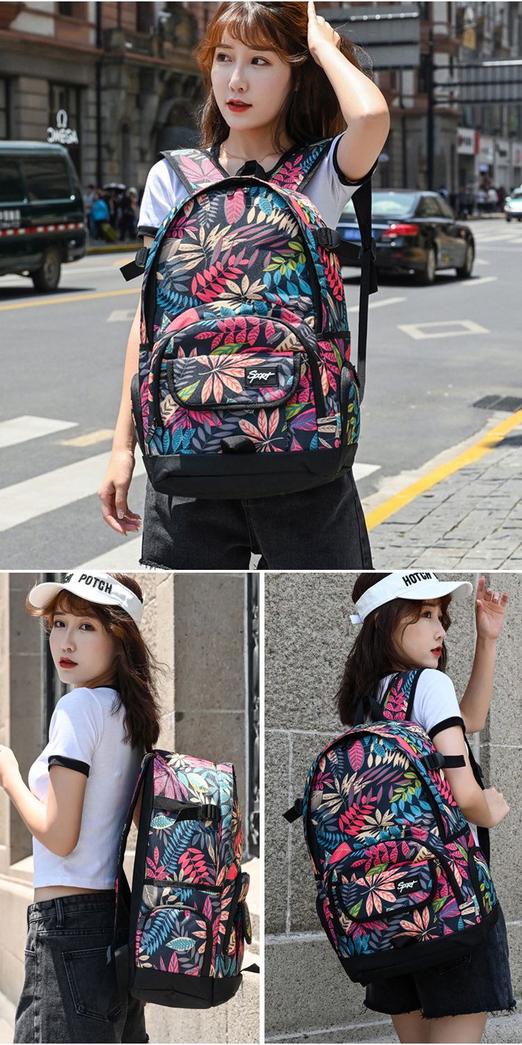 双肩包女2020新款韩版防水旅行背包帆布男大容量初中高中学生书包