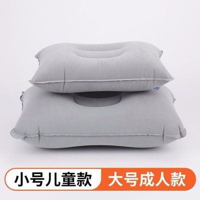 成人枕头充气旅行枕头PVC植绒方形充气枕头单人充气抱枕腰枕腰