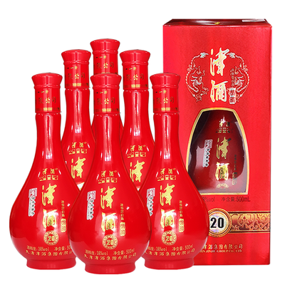 【津酒情韵20年】天津津酒浓香型白酒38度整箱500ml×6瓶纯粮酿造