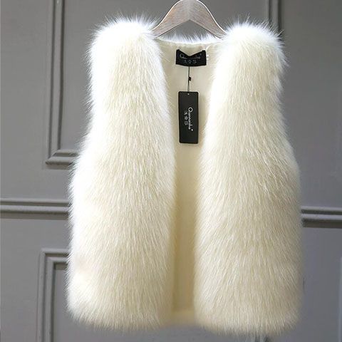 Autumn and winter new fur vest women's middle long slim Korean hairy vest thickened warm imitation fur coat